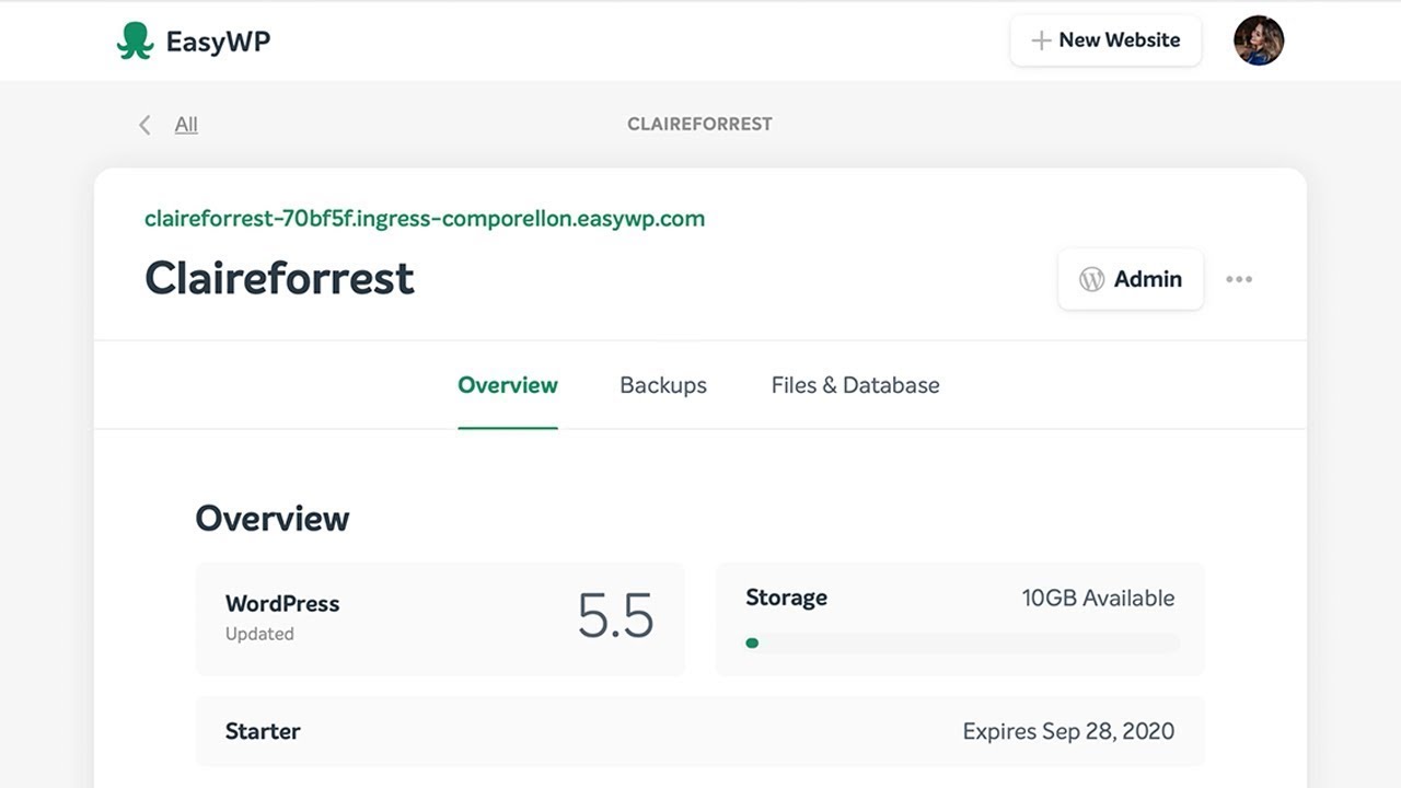 Set up your website in under a minute with EasyWP