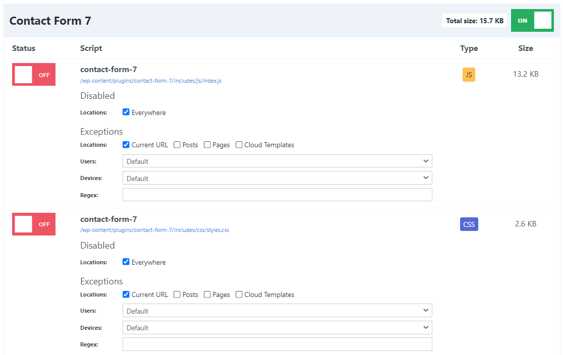 Contact Form 7 Setting