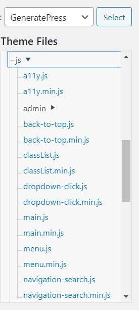 Generatepress JS