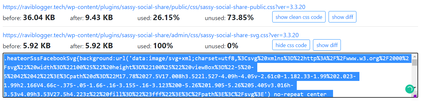 PurifyCSS Online - Clean CSS Codes