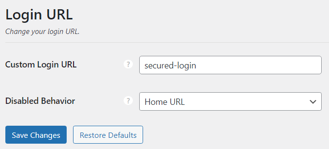 change login url