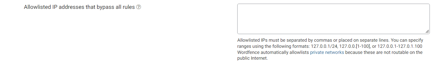 allowlist wordfence