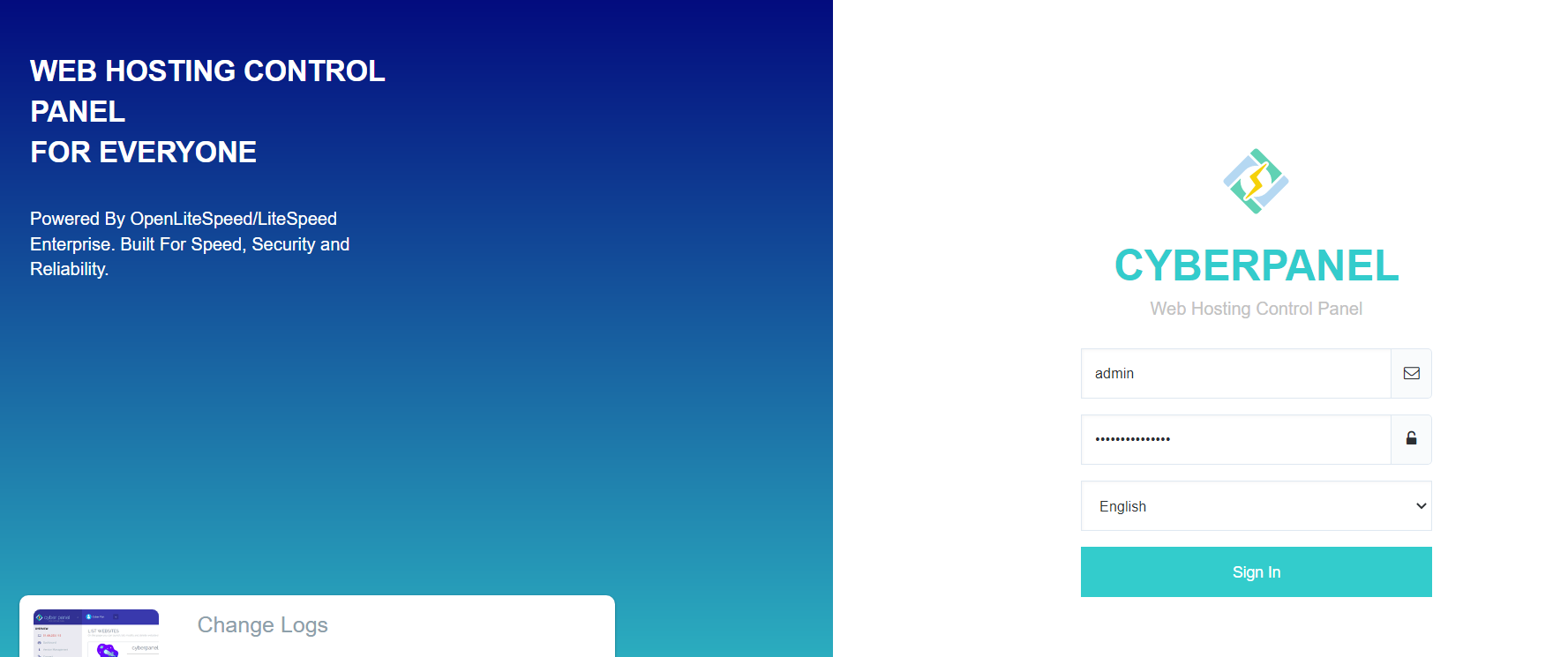 5-cyberpanel login page