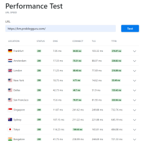 Kamatera Server Response