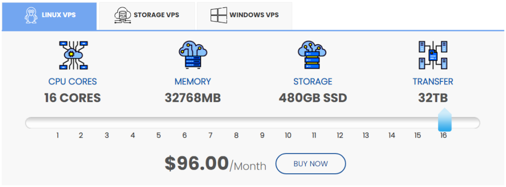 InterServer 16 core VPS