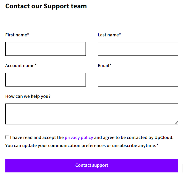 Customer Support - UpCloud