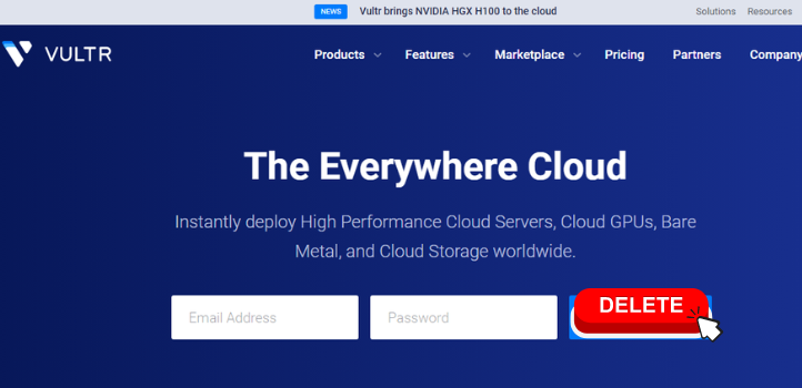 Vultr Account Delete