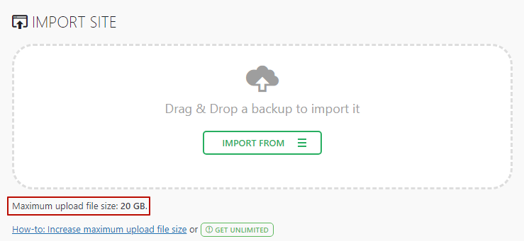 maximum upload limit