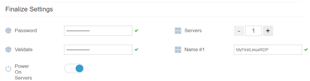 linux finalize settings