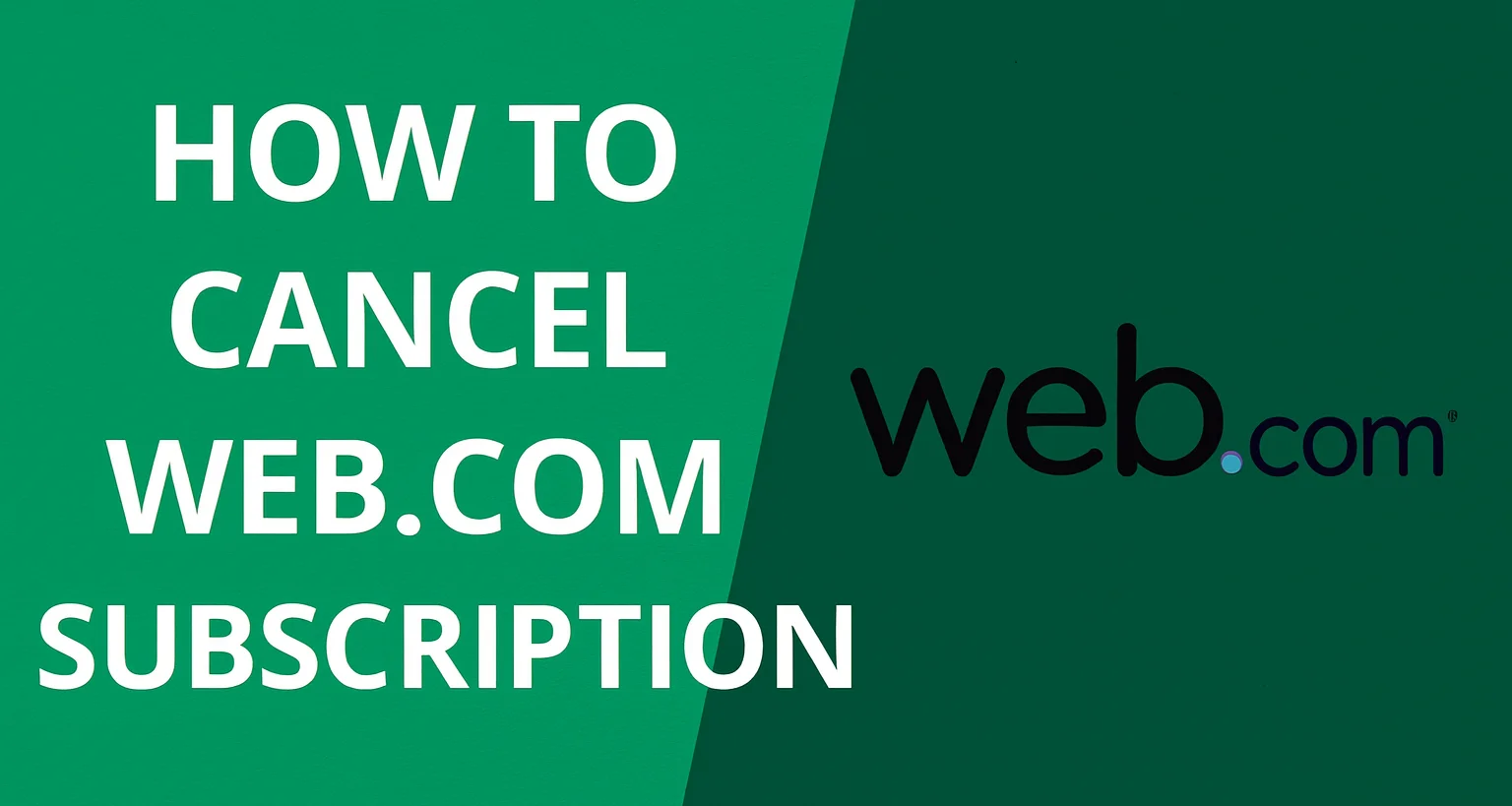 cancel web dot com account